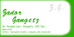 zador gangetz business card